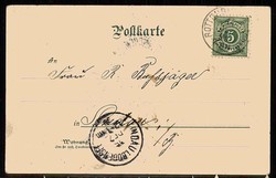 S/w.-Karte 'Gruß aus Tübingen', gelaufen 1899 nach Lindau, gute ...