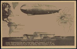 Nachdruck der Zeppelin-Sonderkarte zum ersten Südamerikaflug der ...