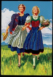 Textilwaren und Modeartikel, Werbekarte der Firma Herzmansky Wien, ...