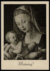 Dürer-Künstler-Karte 'Maria mit dem Kinde', Werbekarte zum ...