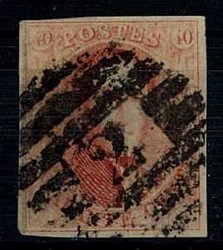40 C. Leopold I. 1861, zweite Platte, auf dickem Papier, farbfrisch, ...