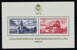 Briefmarkenausstellung Vaduz-Block 1972, Erhaltung einwandfrei.