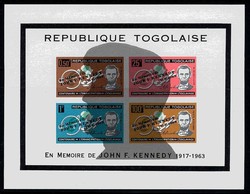 1. Todestag Kennedys-Block 1964, mit 'Schattenbild', postfrisch.