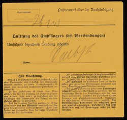 40 Pf. Luitpold 1911 in Type II., als portogerechte EF auf Paketkarte ...