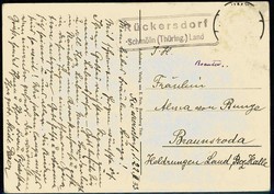 Rückersdorf Schmölln (Thüringen) Land, Landpoststempel / ...