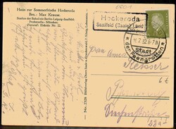 Hockeroda Saalfeld (Saale) Land, Landpoststempel / ...