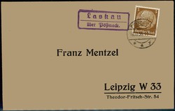 Laskau über Pößneck, Landpoststempel / Posthilfstellenstempel auf ...
