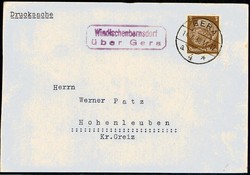 Windischenbernsdorf über Gera, Landpoststempel / ...