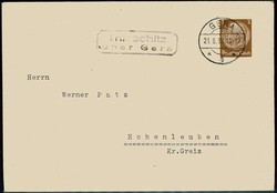 Thieschitz über Gera, Landpoststempel / Posthilfstellenstempel auf ...