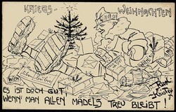 Kriegsweihnachts-Karte aus dem I. WK, ungebraucht, gute Erhaltung.