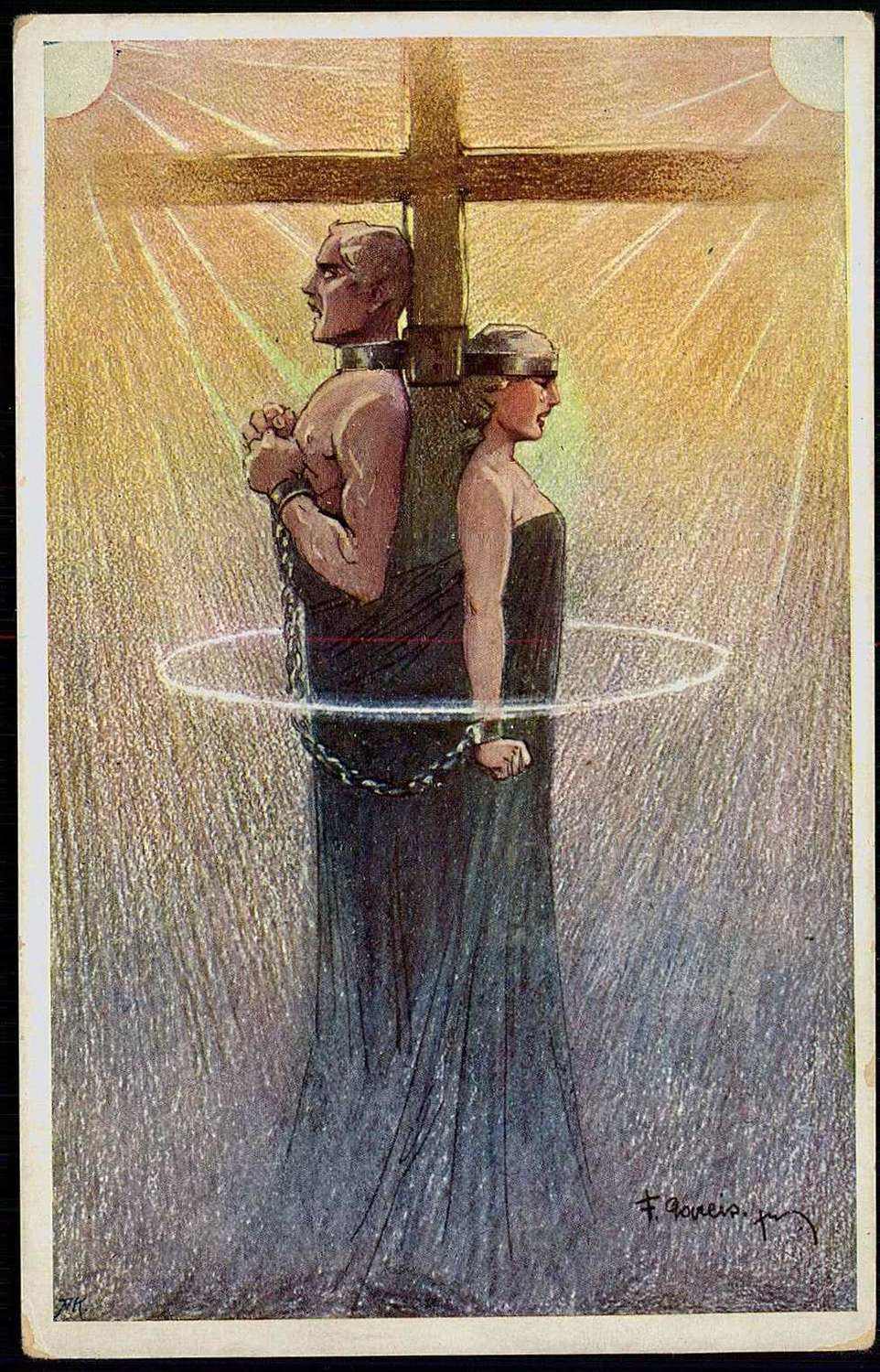 Eherechtsreform, öster. Karte um 1900, seltene Thematik, gute ...