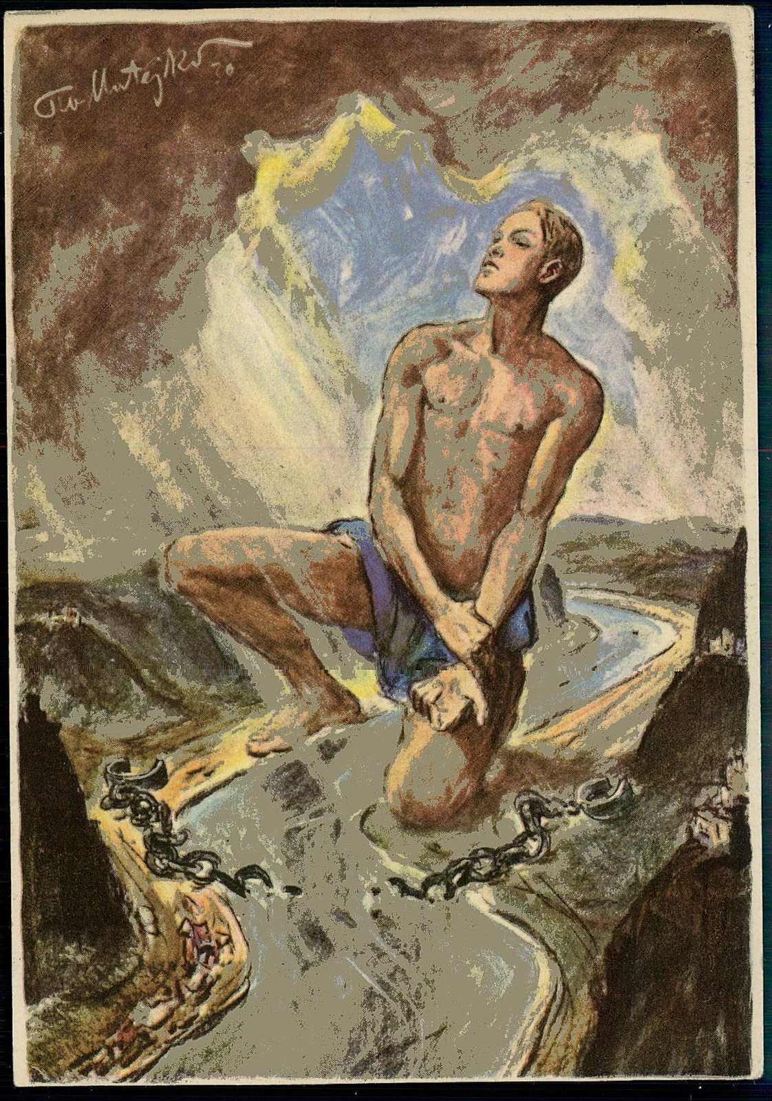 Propaganda/Erinnerungskarte zur Befreiung der Besetzten Rheingebiete, ...