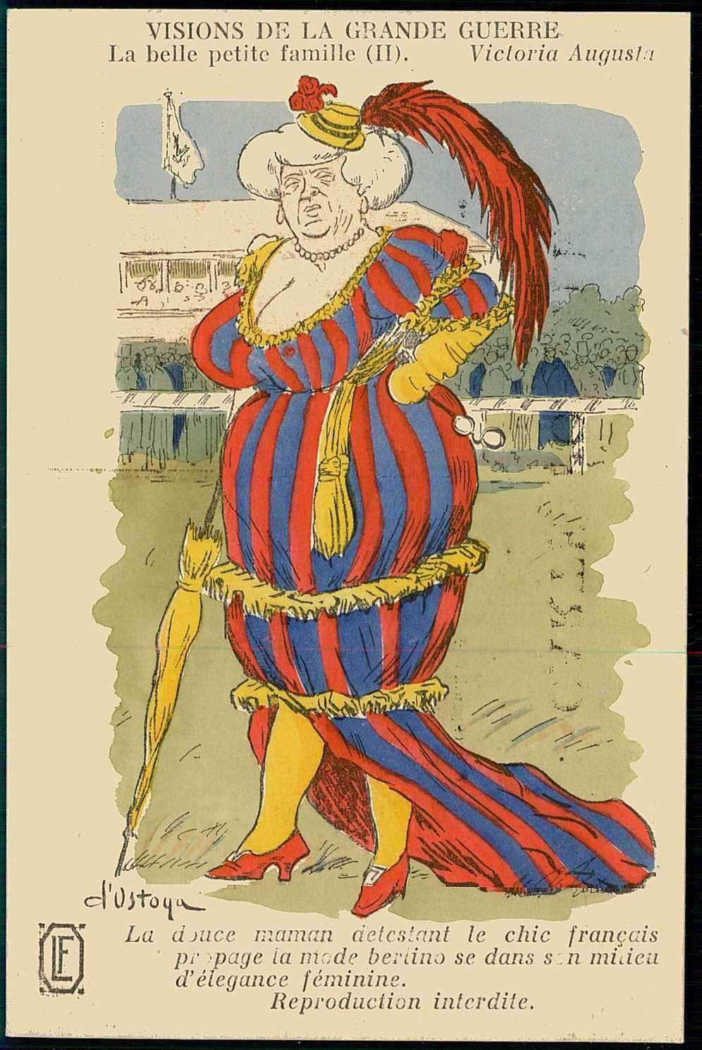 Antideutsche Propaganda-Karte aus der Zeit des ersten WK gegen Kaiser ...