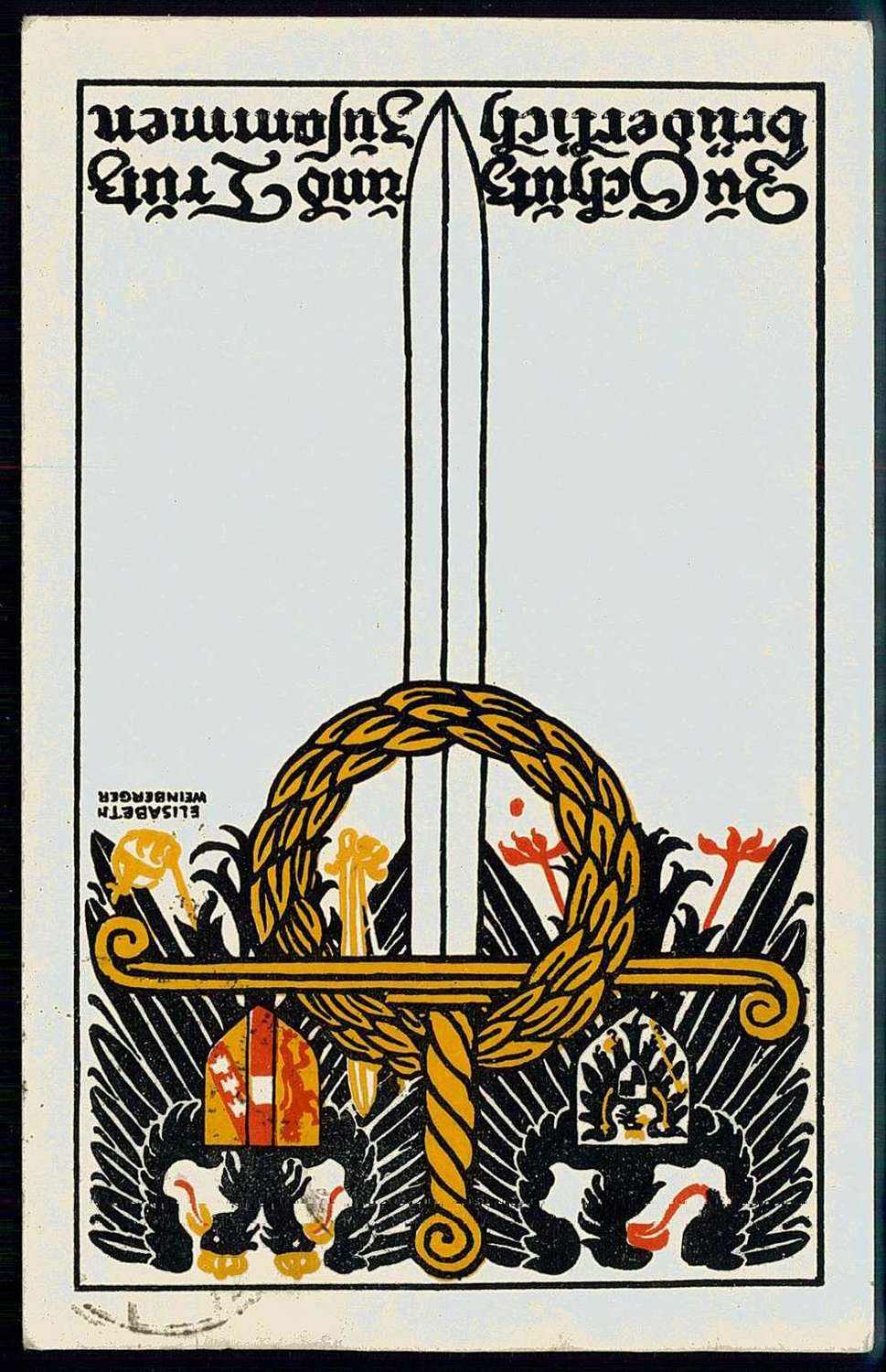 Rotkreuz-Künstler-Karte, gelaufen Berlin-Lichterfelde Januar 1924, ...