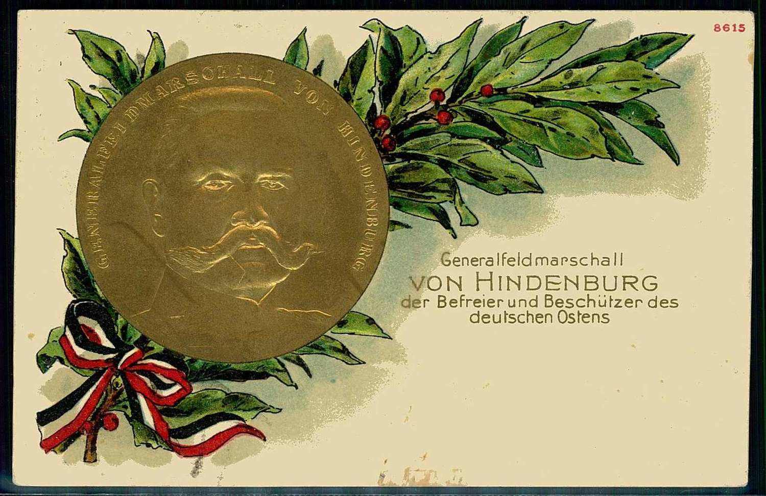 Gedenk-/Erinnerungskarte an den Generalfeldmarschall Paul von ...