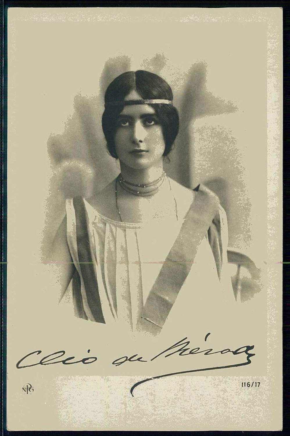 Cleo de Merode, Portraitkarte von der europaweit bekannten Ballerina ...