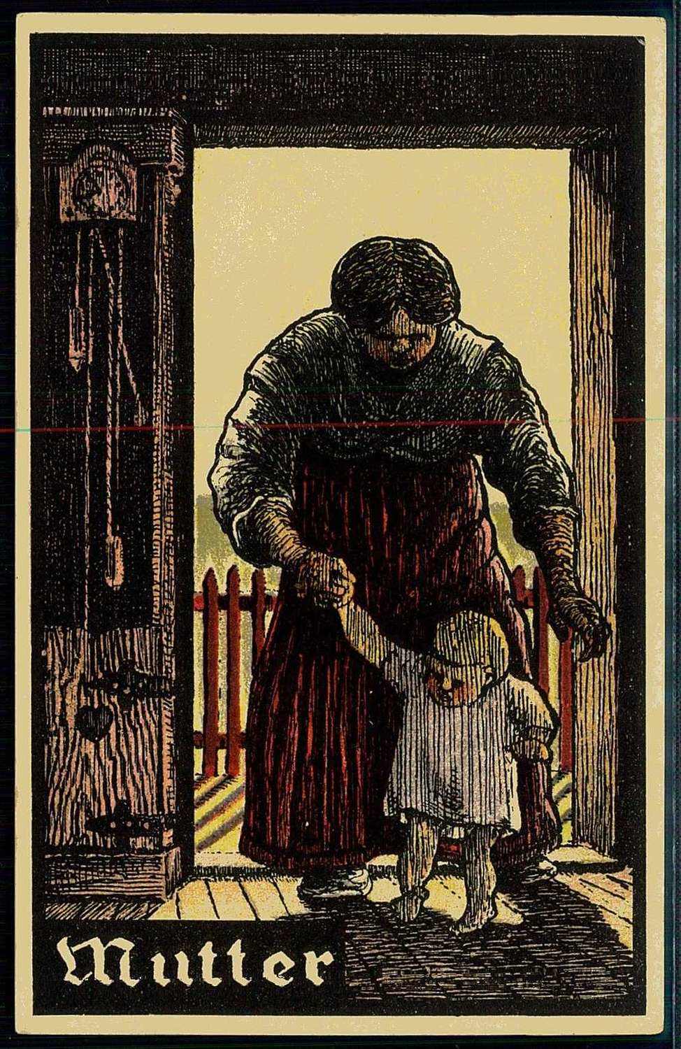 Künstler-Karte als Propaganda für die Deutsche Volkshochschule in ...