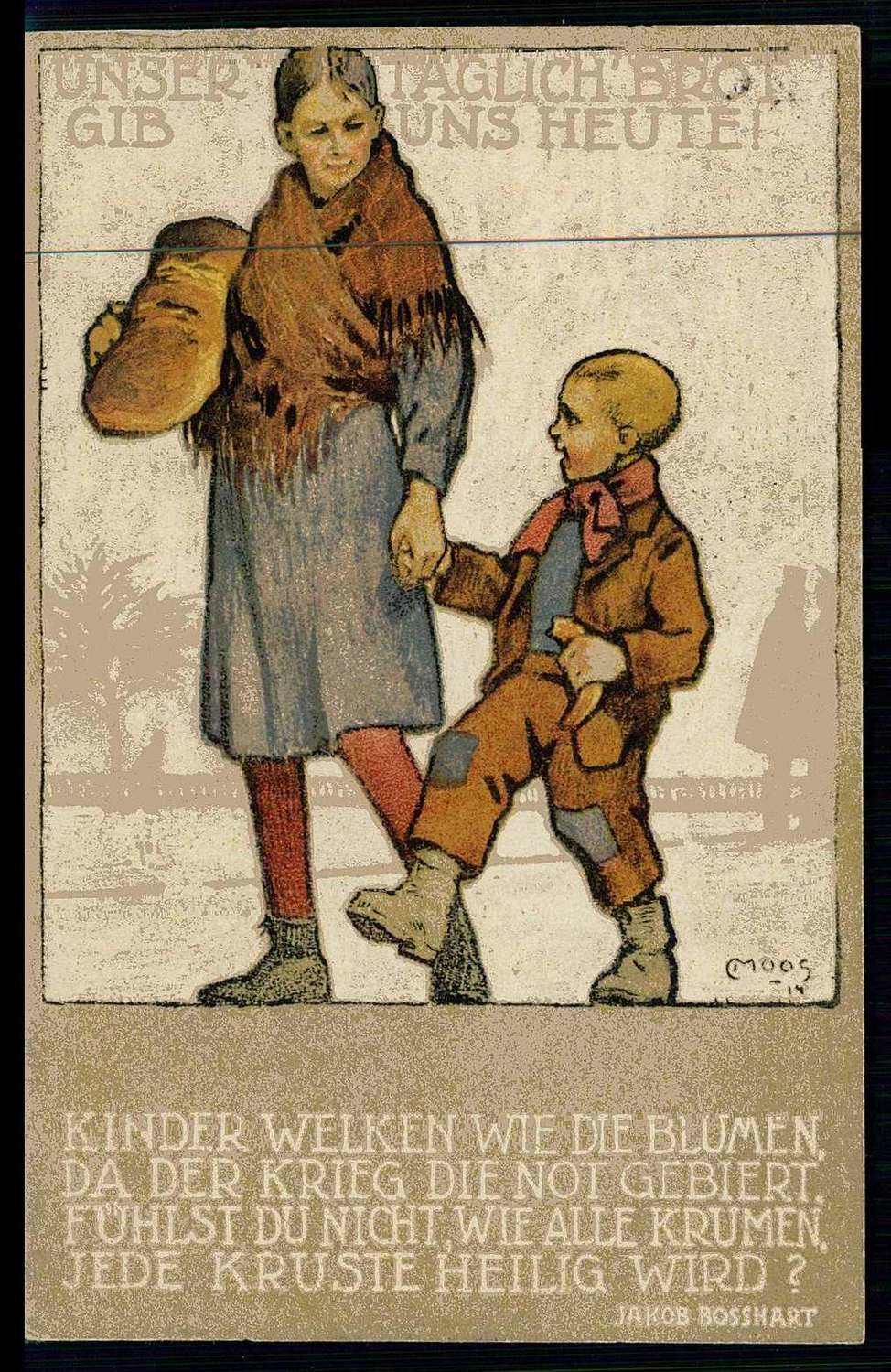 I. WK, Thematik-Karte zum Thema 'Bezugsscheine, Brotmarken, ...