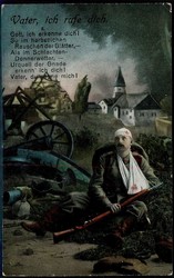 Christliche Karte 'Vater, ich rufe dich', als Feldpost 1916 gelaufen, ...