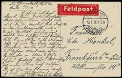 Christliche Karte 'Vater, ich rufe dich', als Feldpost 1916 gelaufen, ...