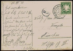 Fotokarte zu den Oberammergauer Passionsspielen 1910, hier ...