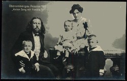 Fotokarte zu den Oberammergauer Passionsspielen 1910, hier ...