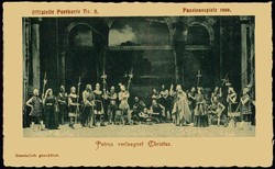 Fotokarte zu den Oberammergauer Passionsspielen 1900, hier Petrus ...