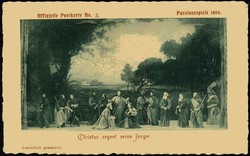 Fotokarte zu den Oberammergauer Passionsspielen 1900, hier Christus ...