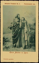 Fotokarte zu den Oberammergauer Passionsspielen 1900, hier Christi ...