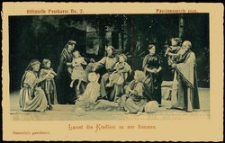 Fotokarte zu den Oberammergauer Passionsspielen 1900, hier Lasset die ...