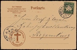 Fotokarte zu den Oberammergauer Passionsspielen 1900, hier Christus ...