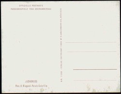 Fotokarte zu den Oberammergauer Passionsspielen 1960, hier Judaskuss, ...