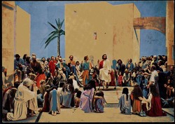 Fotokarte zu den Oberammergauer Passionsspielen 1960, hier Einzug in ...