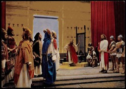 Fotokarte zu den Oberammergauer Passionsspielen 1960, hier Christus ...