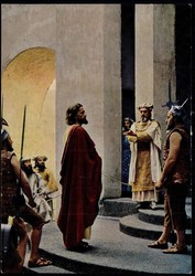 Fotokarte zu den Oberammergauer Passionsspielen 1960, hier Christus ...