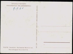 Fotokarte zu den Oberammergauer Passionsspielen 1960, hier Pilatus, ...
