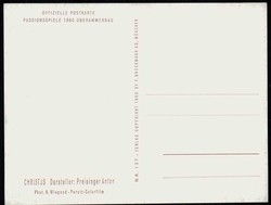 Fotokarte zu den Oberammergauer Passionsspielen 1960, hier ...