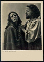 Fotokarte zu den Oberammergauer Passionsspielen 1950, hier Christus ...