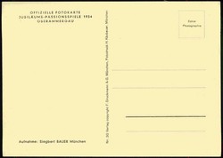 Fotokarte zu den Oberammergauer Passionsspielen 1934, hier Abschied ...