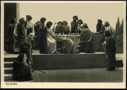 Fotokarte zu den Oberammergauer Passionsspielen 1934, hier Salbung, ...