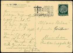 Fotokarte zu den Oberammergauer Passionsspielen 1934, hier Jesus, ...