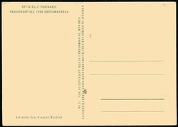 Fotokarte zu den Oberammergauer Passionsspielen 1950, hier Gebet nach ...