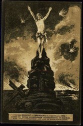 Erinnerungskarte an die Schlacht von Saarburg August 1914, mit ...