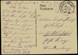 Erinnerungskarte an die Schlacht von Saarburg August 1914, mit ...