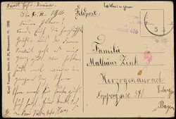 Erinnerungskarte an die Schlacht von Saarburg August 1914, mit ...