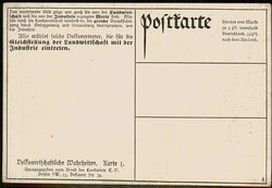 Ca. 1909, Informationskarte vom Bund der Landwirte um 1910, ...