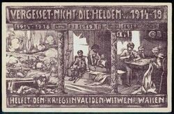 Erinnerungskarte 'Vergesset nicht die Helden von 1914 - 18', ...