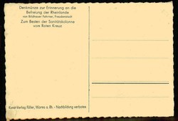 Propaganda/Erinnerungskarte zur Befreiung der Besetzten Rheingebiete, ...