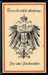 Patriotikkarte mit altem Reichsadler, gute Erhaltung. Alter Preis: 4 ...
