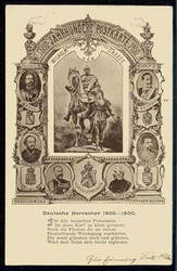 Patriotik Karte '100 Jahre Postkarte 1900', gelaufen Dez. 1899, gute ...